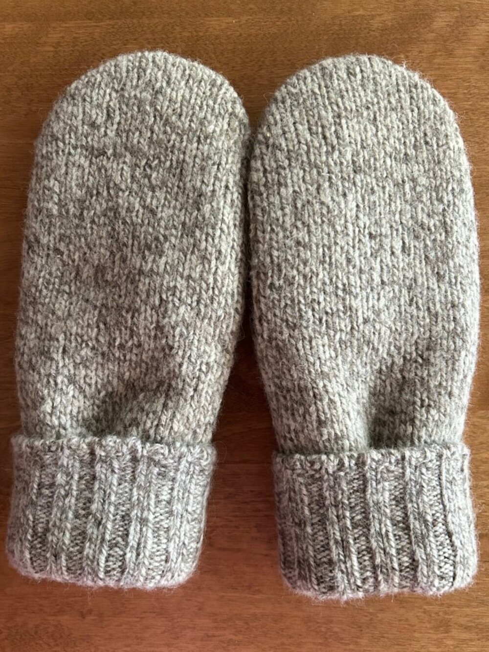 Felted Ragg Wool Mittens handcrafted from Repurposed Sweaters - Picture 2 of 3